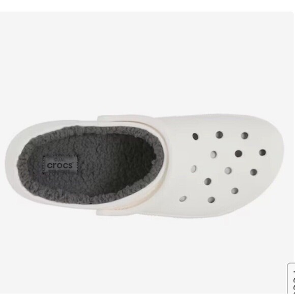 Crocs Classic Fur Lined White Clogs I Size Men\'s 10 Women\'s 12 New With Tags main image 11